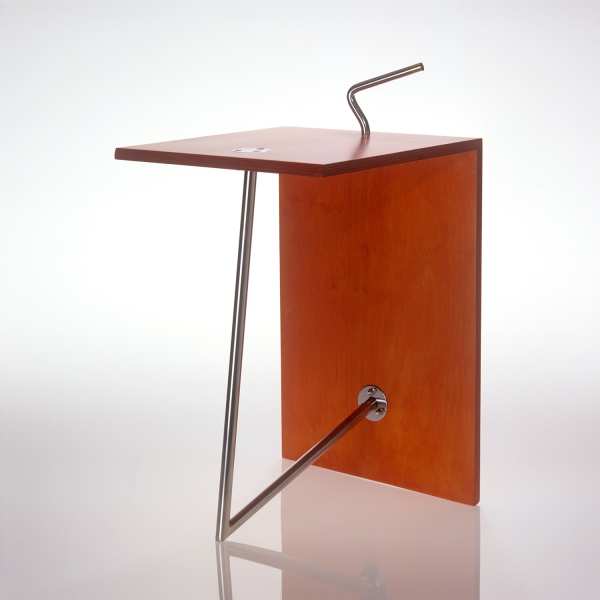 radix | add hoc | Hocker, Multiplex Birke lackiert, Fuß Edelstahl radix | add hoc | Hocker, Multiplex Birke lackiert, Fuß Edelstahl 1